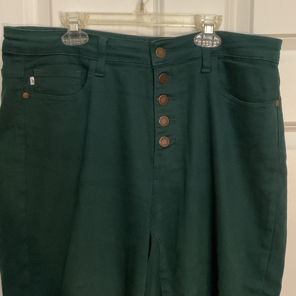 Judy Blue Forest Green Flare Jeans - Picture 2 of 10